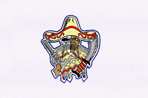 Mexican Man and Skull Embroidery Review
