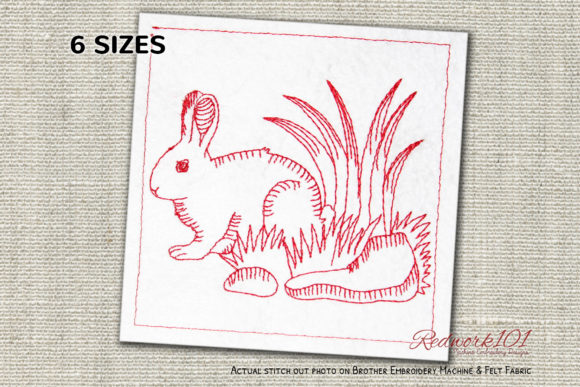 Rabbit in Garden Redwork: A Designer’s Review