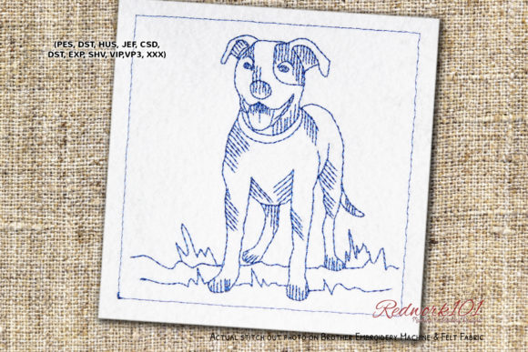 Review: American Pit Bull Terrier Redwork Design