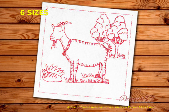 Review: Goat in a Meadow Redwork Design
