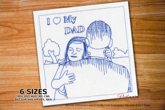 Reviewing I Love My Dad Girl Redwork for Real Projects