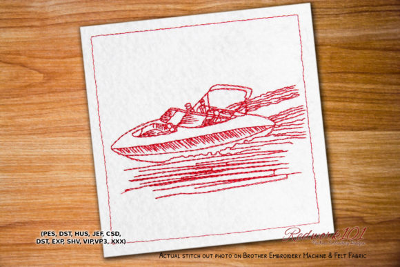Reviewing Jetski Speedboat Redwork for Holiday Sales