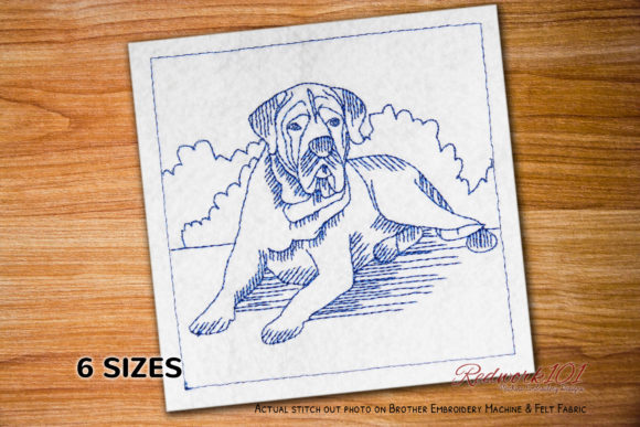 Reviewing the English Mastiff Dog Embroidery Design